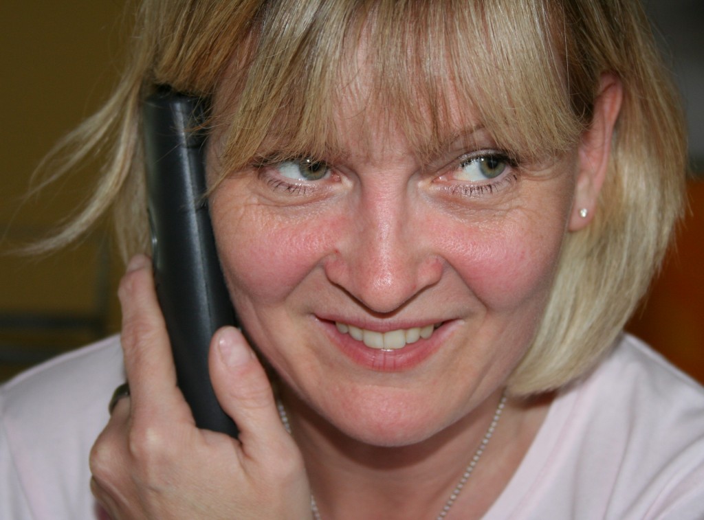 woman on phone